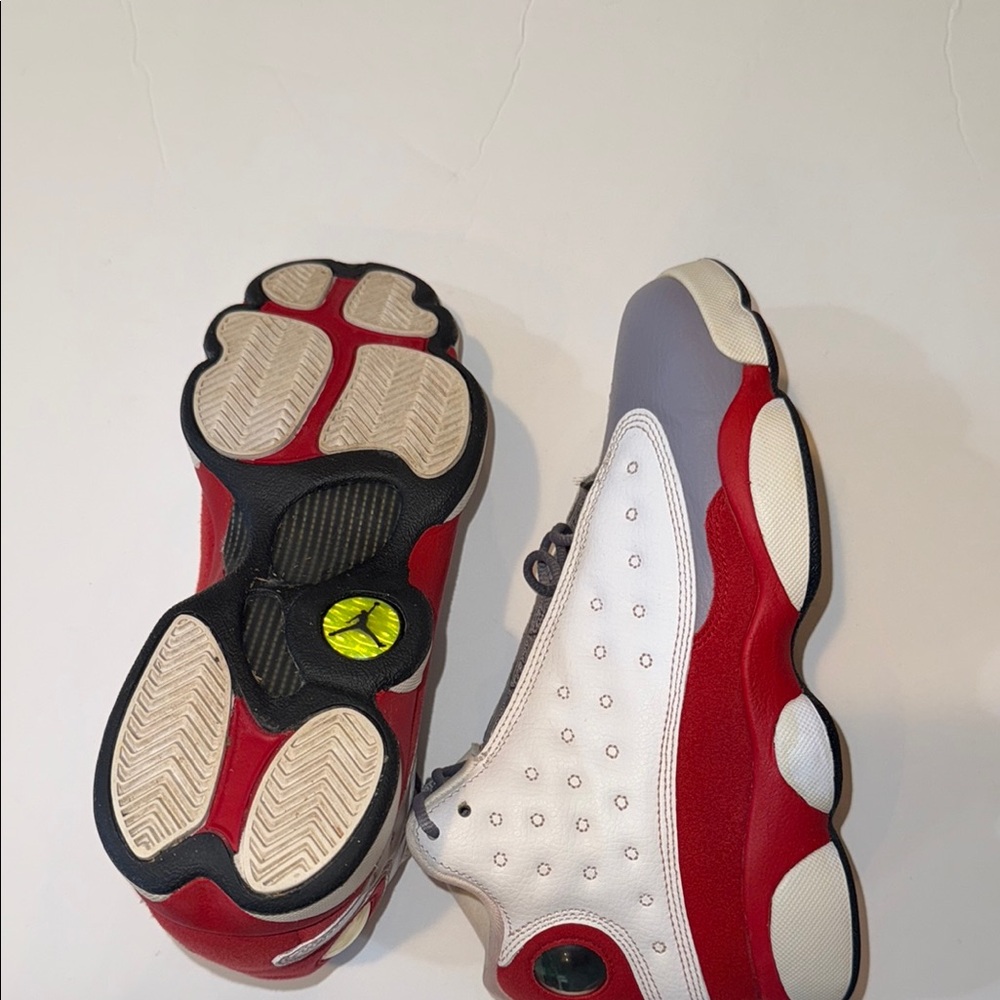 Jordan Gray and Red Athletic Sneakers - Picture 4 of 5